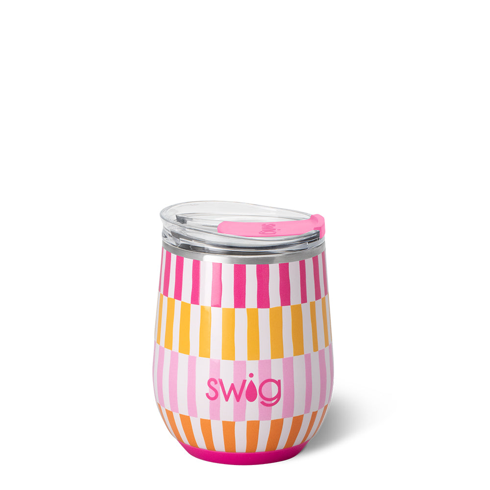 Sherbet Stripe Stemless Wine 12oz