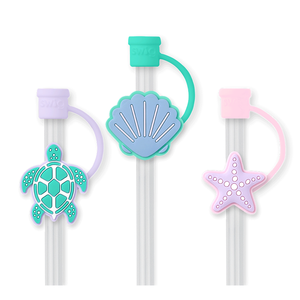 Sea Swirl Straw Topper Set