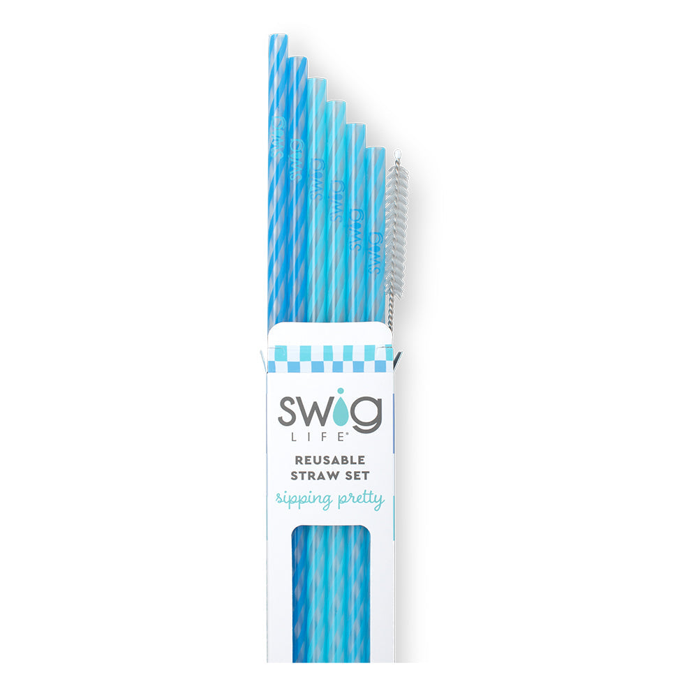 Glacier Stripe Reusable Straws